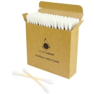 Manthram  Eco Friendly Cotton Swabs,Organic Cotton Swabs, Cotton Buds for Ear Cleaning, Makeup(set of 80)