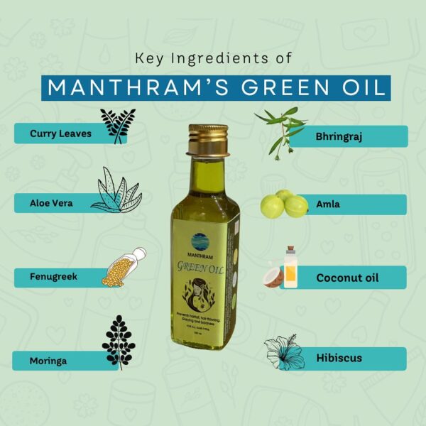 Manthram Hair Oil - 100 ml | For Strong, Long and Thick hair | Nourishes Scalp | Controls Hair Fall, Strengthens Hair & Promotes Hair Growth - Image 3