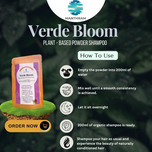 Manthram - Verde Bloom Shampoo Powder (Plant Based)